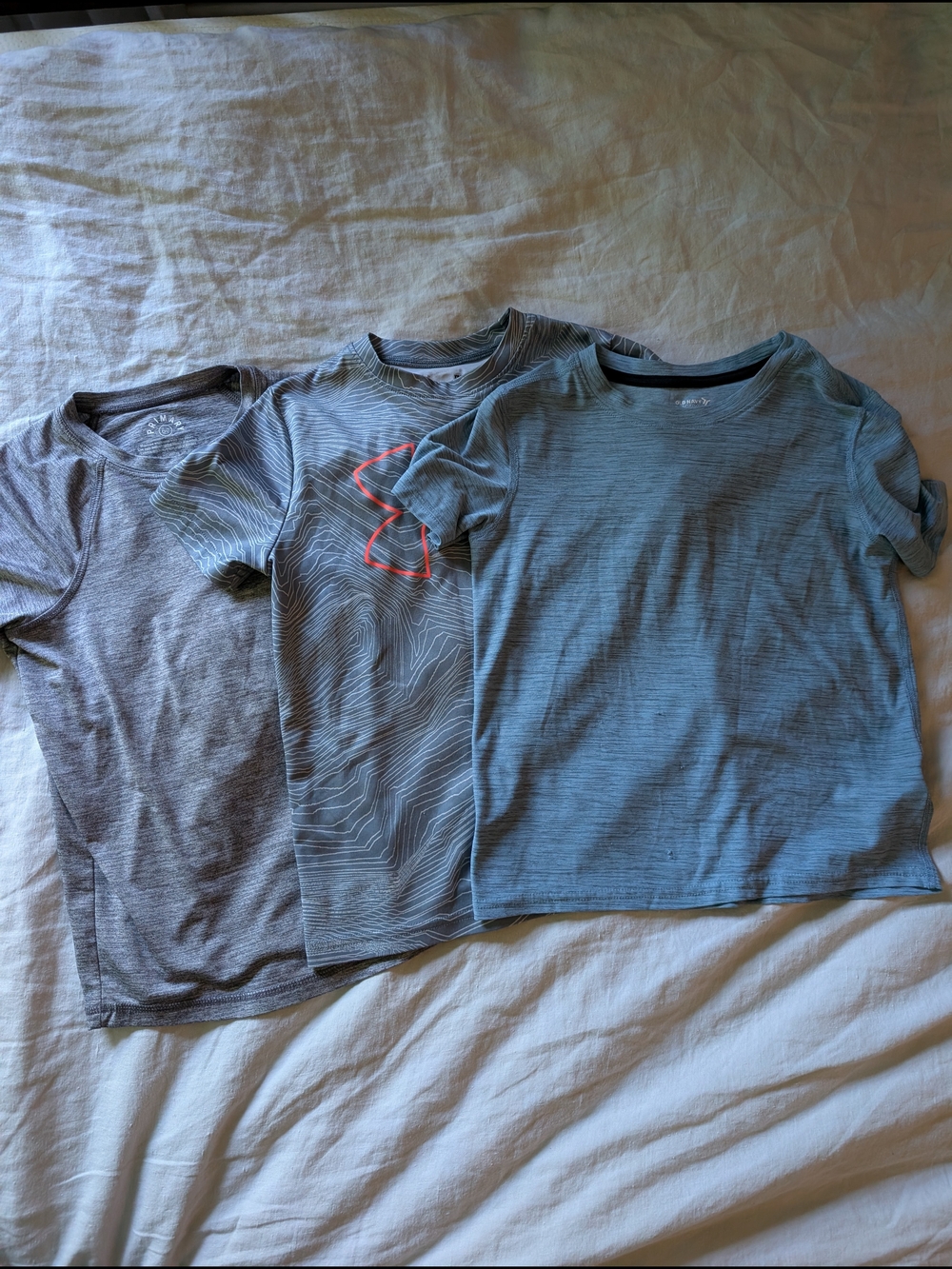 Set Of 3 Short Sleeve Athletic Tees